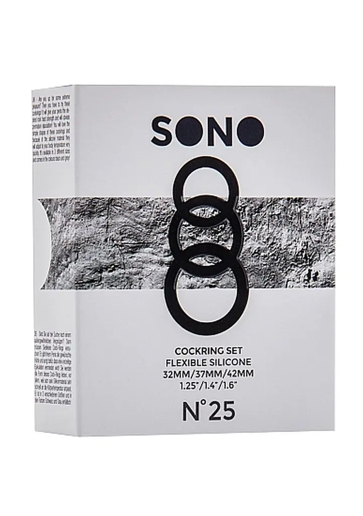 Набір ерекційних кілець Sono No.25, 3 шт (сірий) - фото 3