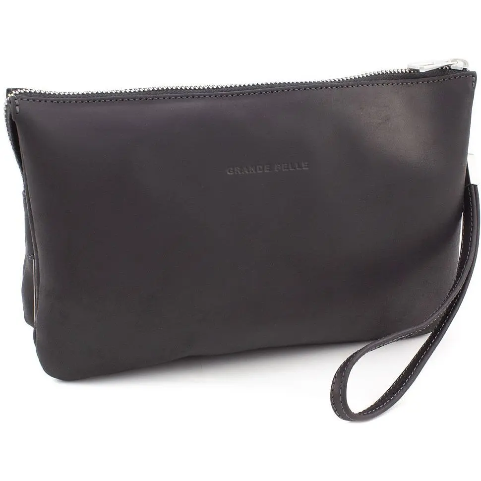 Чоловіча шкіряна барсетка GRANDE PELLE 25х16х6 см sum0026503 - фото 8