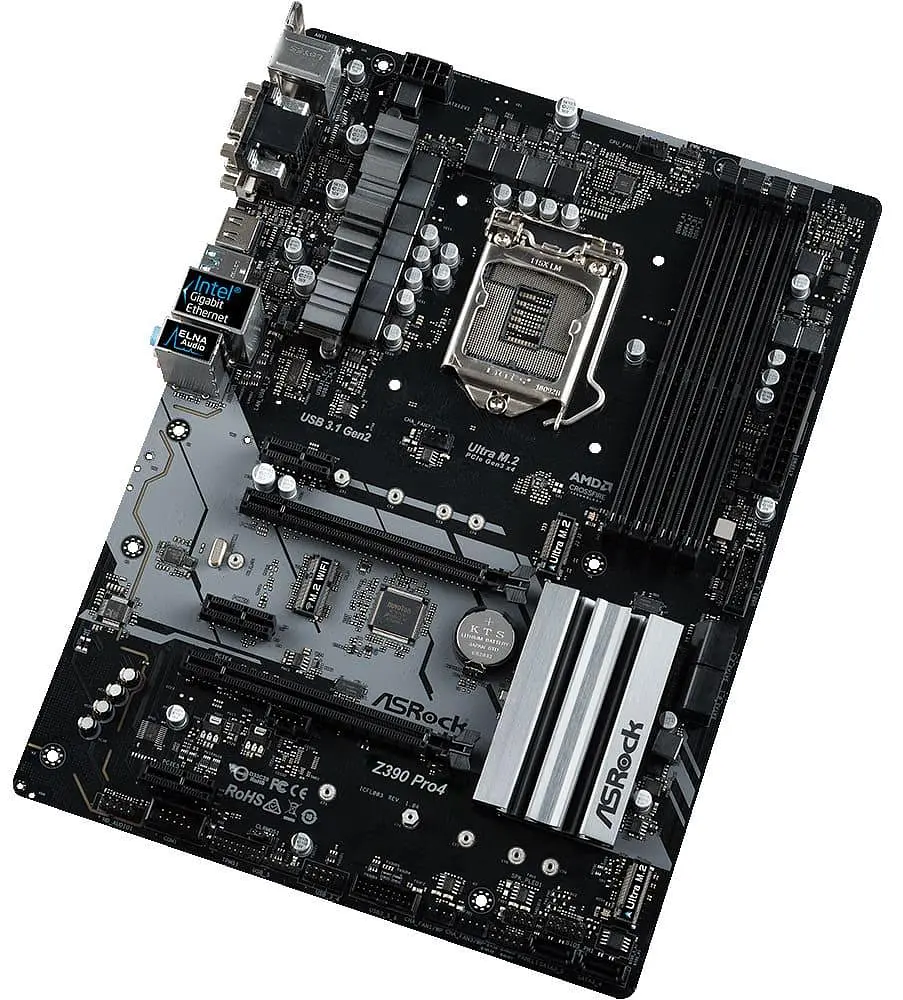 Материнская плата AsRock Z390 Pro4 (Z390 Pro4) (Socket 1151 v2, Intel Z390, ATX) Б/у - фото 2