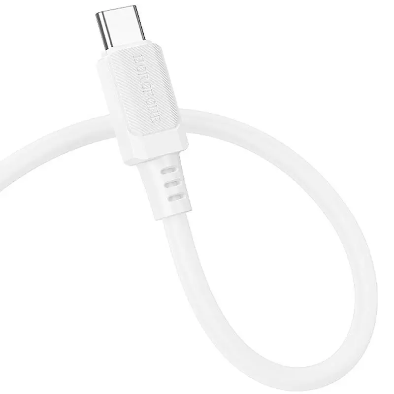 Дата кабель Borofone BX115 Lotto Type-C to Type-C 60W (1m) White - фото 3