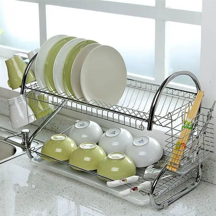 Сушарка для посуду Стійка для зберігання посуду kitchen storage rack - фото 2