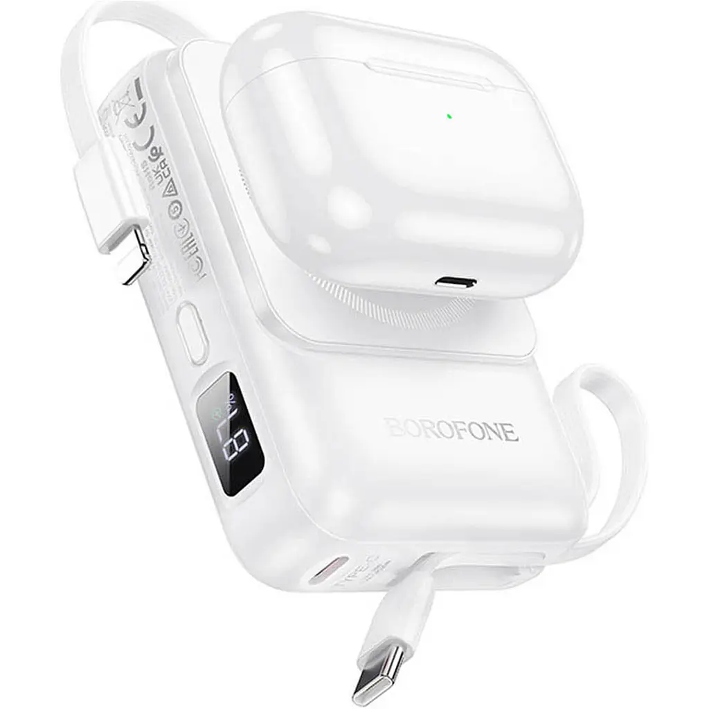 Внешний аккумулятор Borofone BJ59 Refined 10000mAh 22.5W White [123609] - фото 2