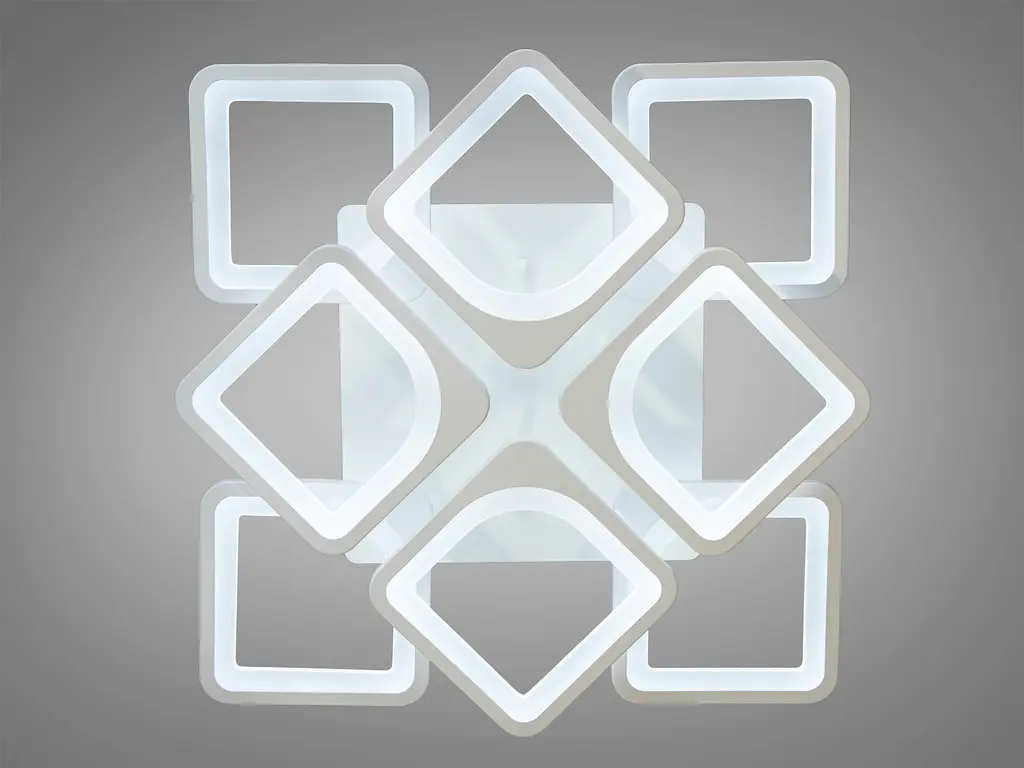 Стельова LED люстра Romin смарт світильник з пультом dimmer 115W білий - фото 3