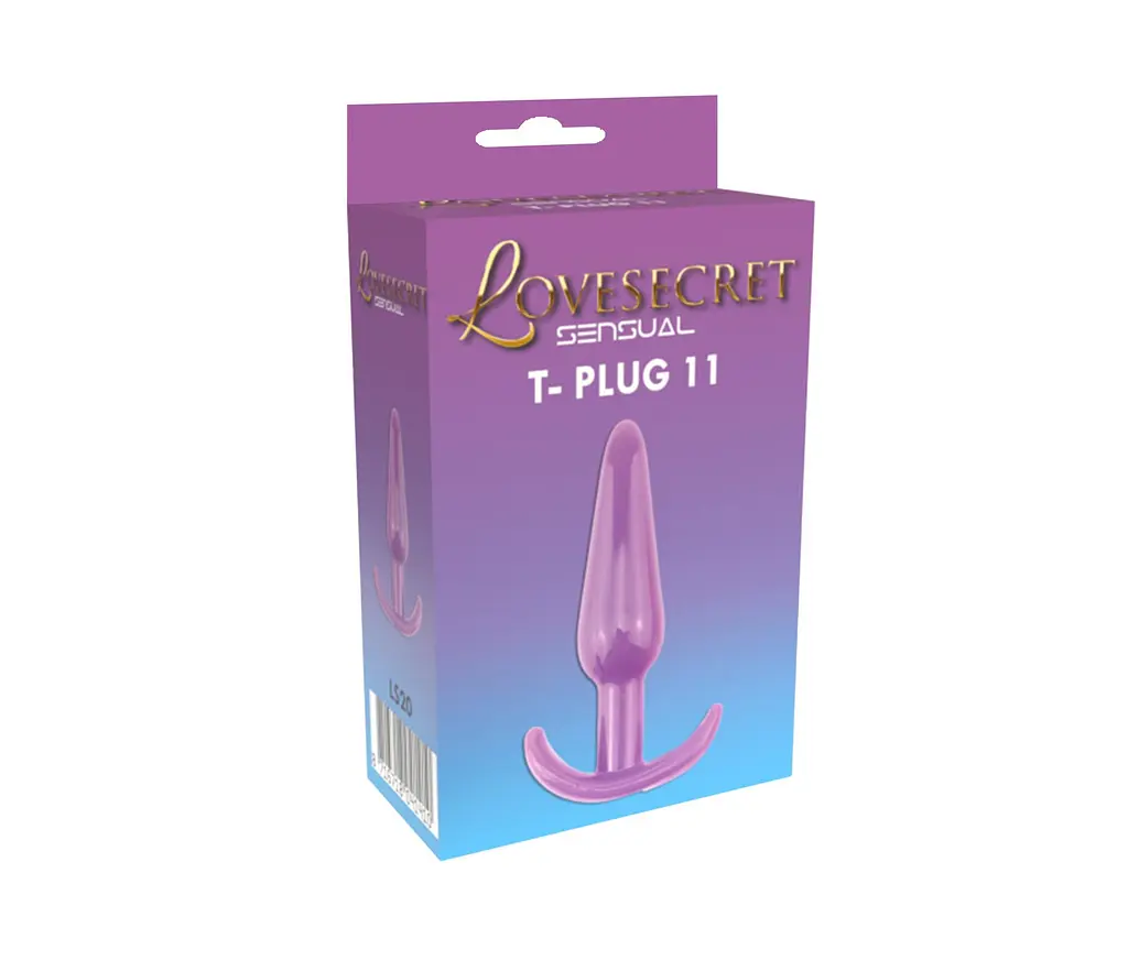 Анальна пробка Lovesecret Sensual T-Plug 11 12.3 см (фіолетовий) - фото 4