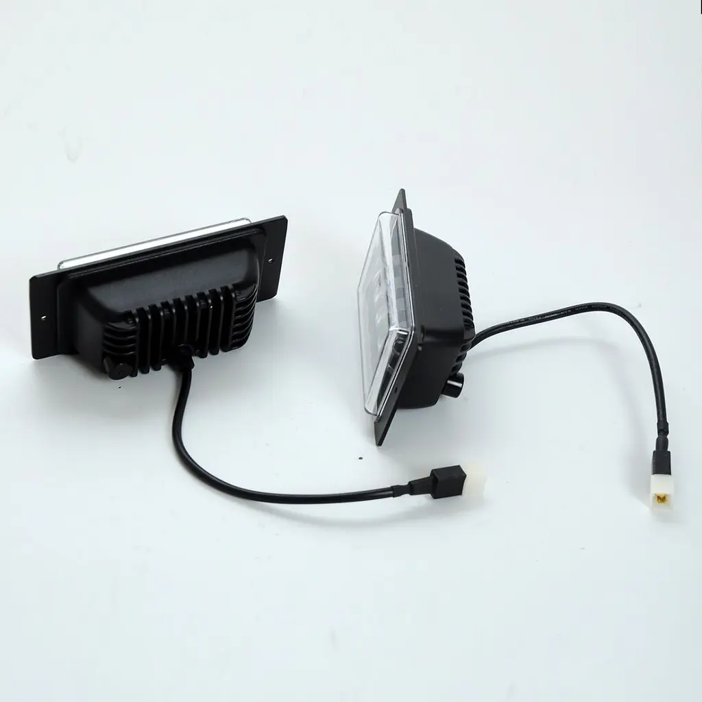 Протитуманні фари LED для ВАЗ 2110 / 174x84x46 мм / 40W / 4 x 10W / Лінзовані / чорний відбивач / IP67 - фото 2