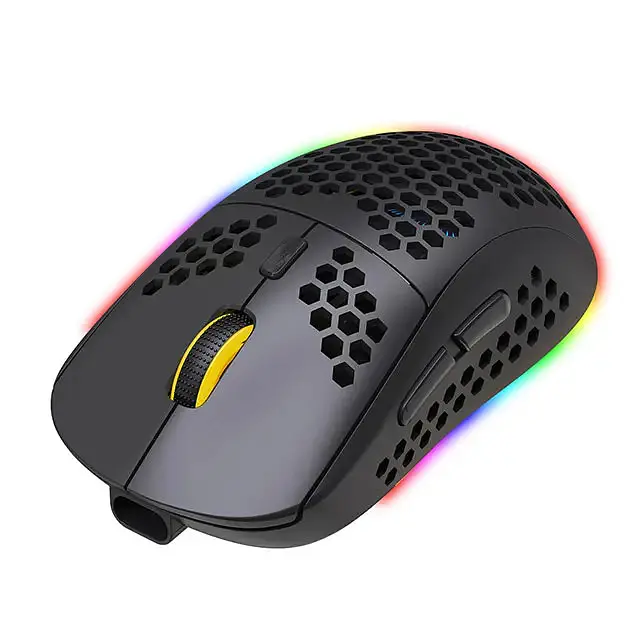 Компьютерная мышь HYSO Т90 беспроводная игровая с аккумулятором и подсветкой 2,4G+Bluetooth - фото 2