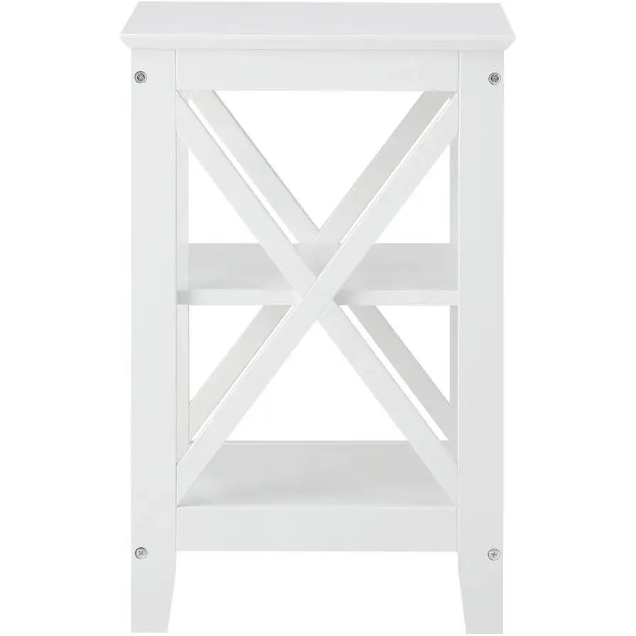 Стеллаж Chomik Holly с двумя деревянными полками белый - фото 5