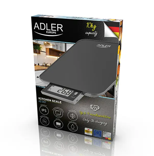 Кухонні ваги на USB Adler AD 3167b max 10 кг - фото 7