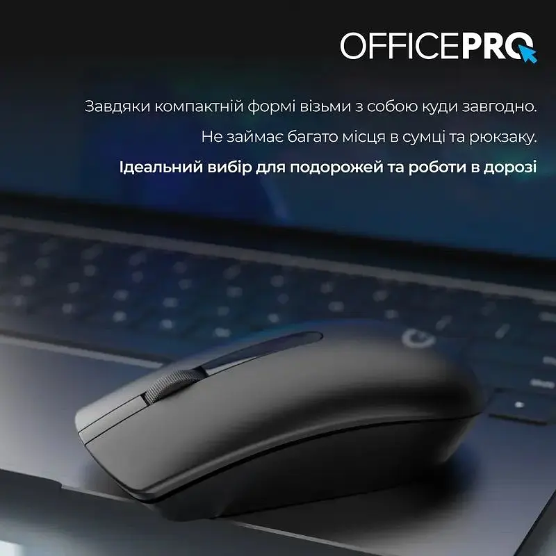 Миша OfficePro Silent Click Wireless Black (M175B) - фото 8