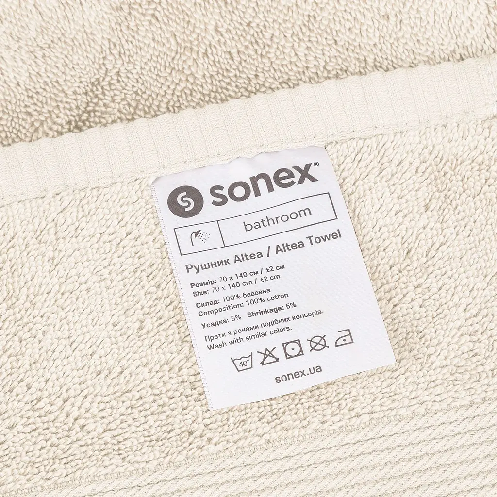 Полотенце махровое Sonex для ванной 50x90 см Altea Натур (SO102506) - фото 6