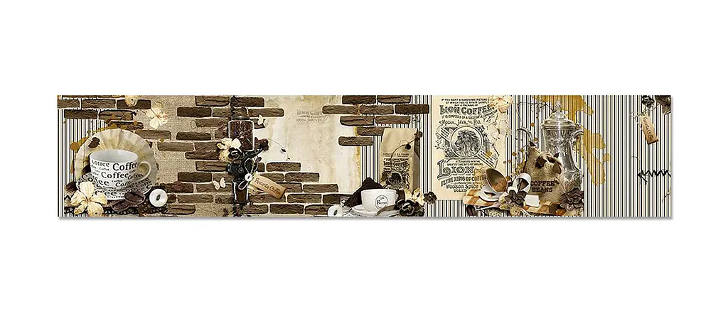 Кухонний фартух Happy Pocket самоклеючий Lion Coffee 02 наклейка ПВХ кава чашка цегла 60х300 см Z180302 - фото 7