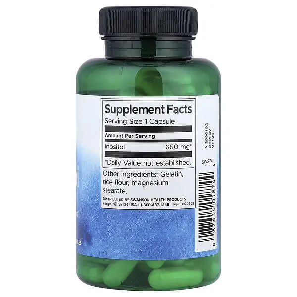 Інозитол (B-8) Inositol 650 mg 100 капсул Swanson vit0005888 - фото 2