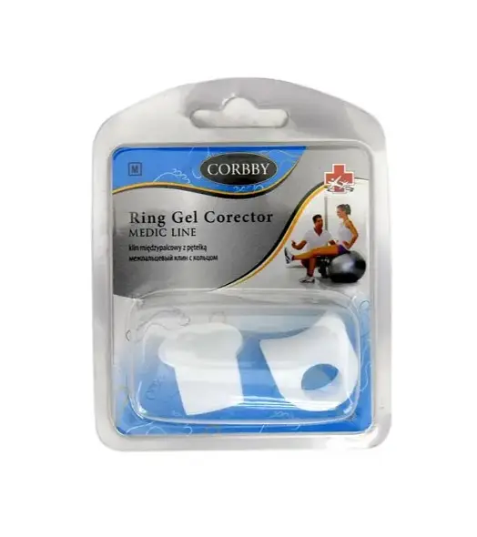 Міжпальцевий клин Corbby Ring Gel Corector із кільцем, гелевий, для корекції пальців стопи, розмір M - фото 2