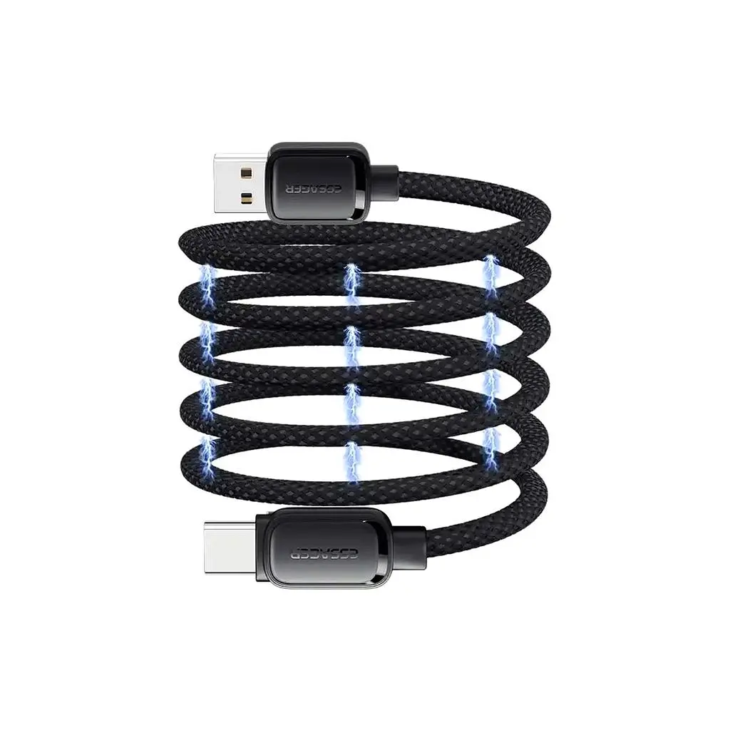 Дата кабель USB 2.0 AM to USB-C 1.0m 7A black Essager (EXCT-TD01-P) - фото 6