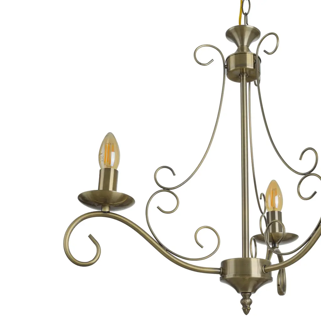 Люстра подвесная Brille E14 40W AB (BKL-681S/3) - фото 7