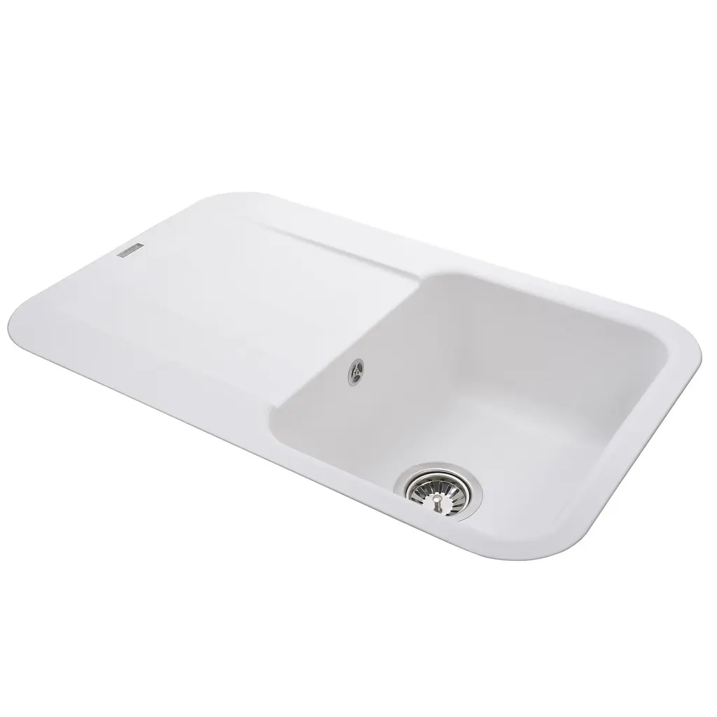Гранітна мийка Globus Lux Ober білий 780x500 мм А0007, Білий - фото 3