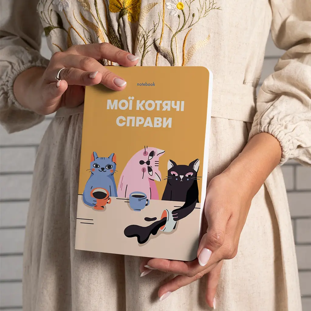 Блокнот у клітинку «Мої котячі справи» жовтий - фото 4
