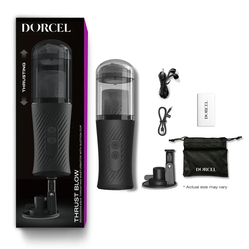 Автоматичний мастурбатор Dorcel THRUST BLOW, голосовий супровід, присоска - фото 7