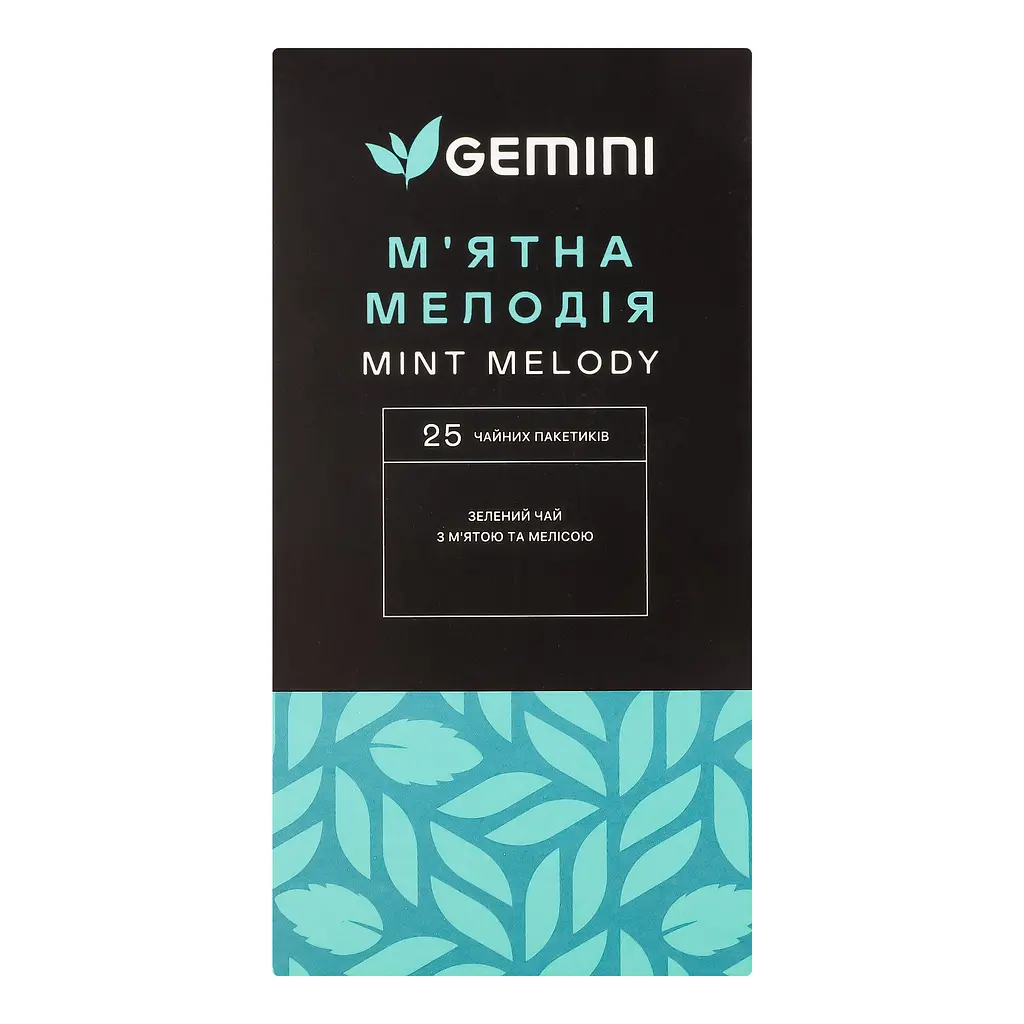 Чай зеленый Gemini Мятная мелодия 50 г (25 шт. х 2 г) - фото 2