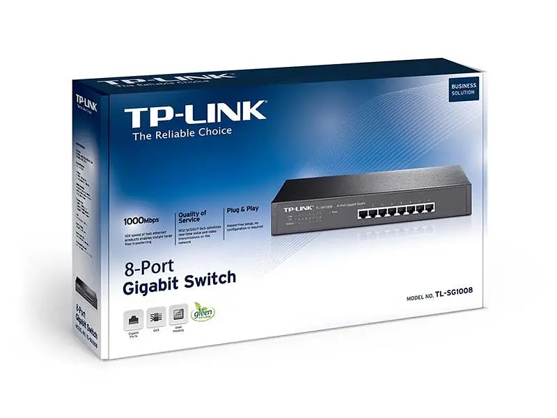 Комутатор TP-Link TL-SG1008 - фото 3