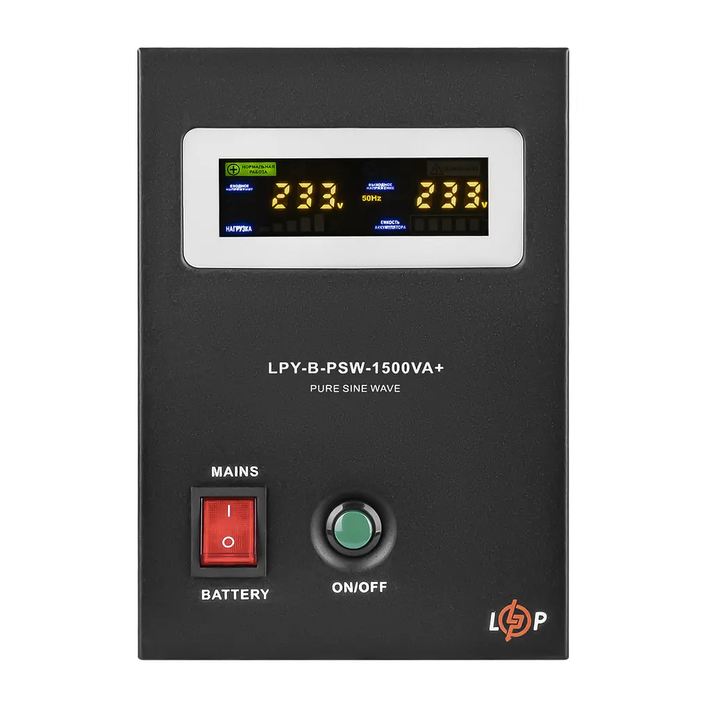 Комплект резервного питания LP (LogicPower) ИБП + гелевая батарея (UPS B1500 + АКБ GL 2400Wh) - фото 3