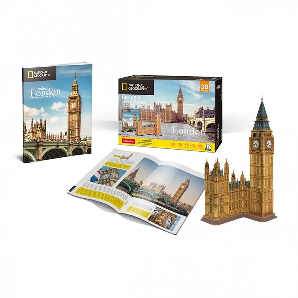 Пазл 3D CubicFun National Geographic Біг Бен, 94 елемента (DS0992h) - фото 2
