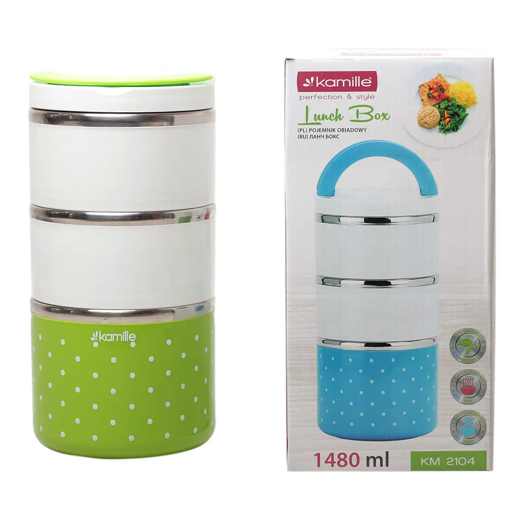 Ланч-бокс Kamille KM-2104 1480 мл зелений