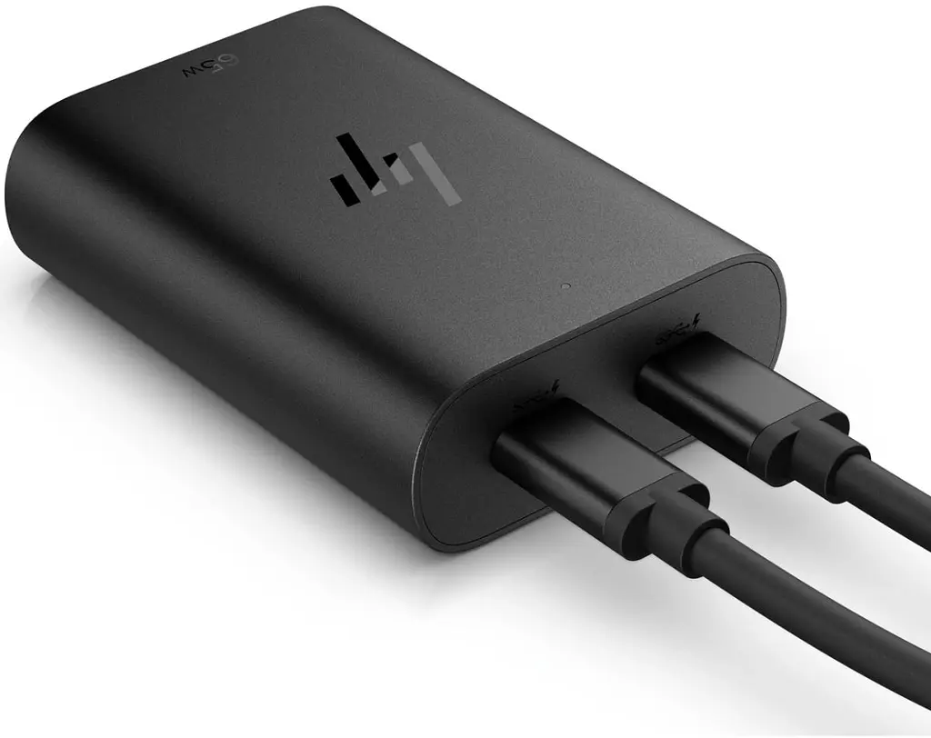 Адаптер живлення для ноутбука HP 65W GaN USB-C LC, чорний (600Q7AA) - фото 3