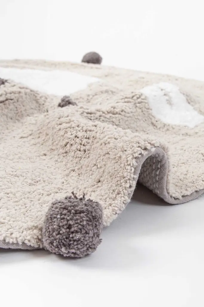 Коврик в детскую комнату Irya - Wooly a.gri светло-серый 110x110 - фото 4