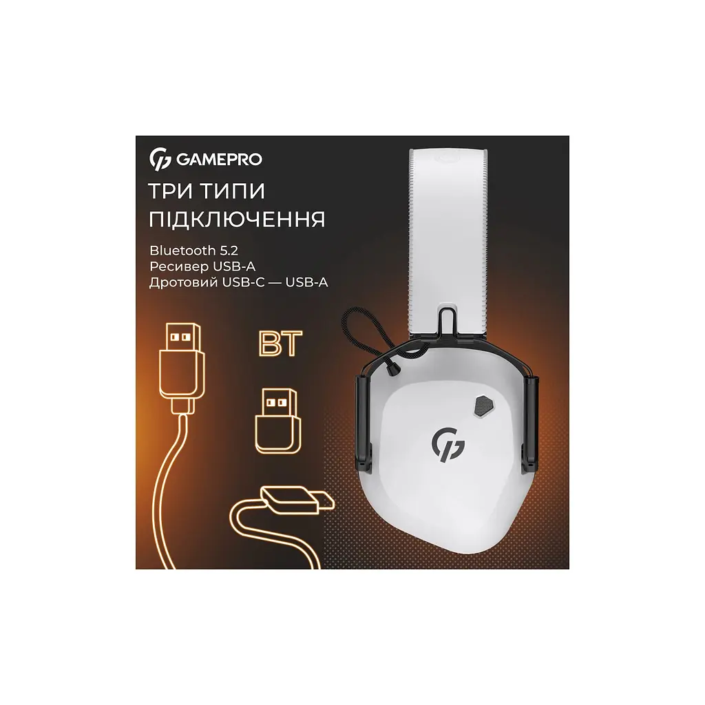 Навушники GamePro Genesis Mercury Pro 3-Mode White (HSW120W) - фото 7