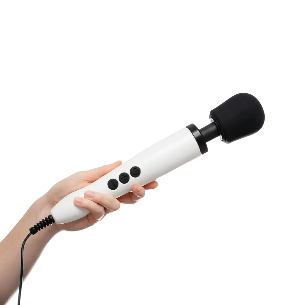 Вібромасажер DOXY Original White, дуже потужний, живлення 220В, пульсівні вібрації - фото 6