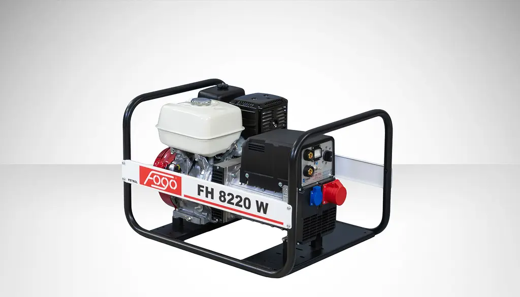 Апарат дугового зварювання з генераторною установкою FH8220W 3ф-6,5кВА/1ф-3,5кВА, звар.стр-220А, двиг.Honda-GX390, бак 6,2л, руч.старт - фото 2