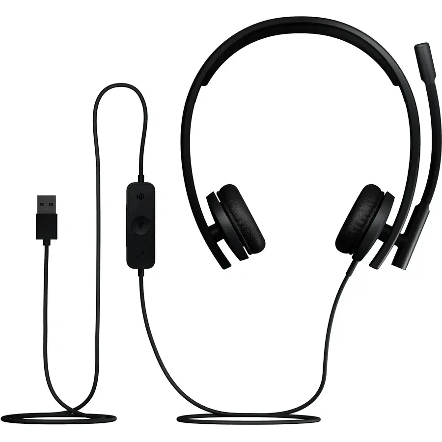 Наушники Logitech гарнитура специализированная H570e Corded Stereo USB-C (981-001431) черная - фото 4