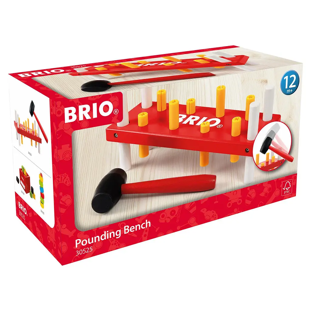 Іграшка-забивалка дерев'яна BRIO червона (30525) - фото 2