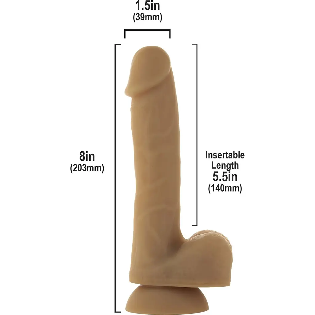 Фалоімітатор Addiction - Andrew 8 silicone Dong - Caramel - фото 2