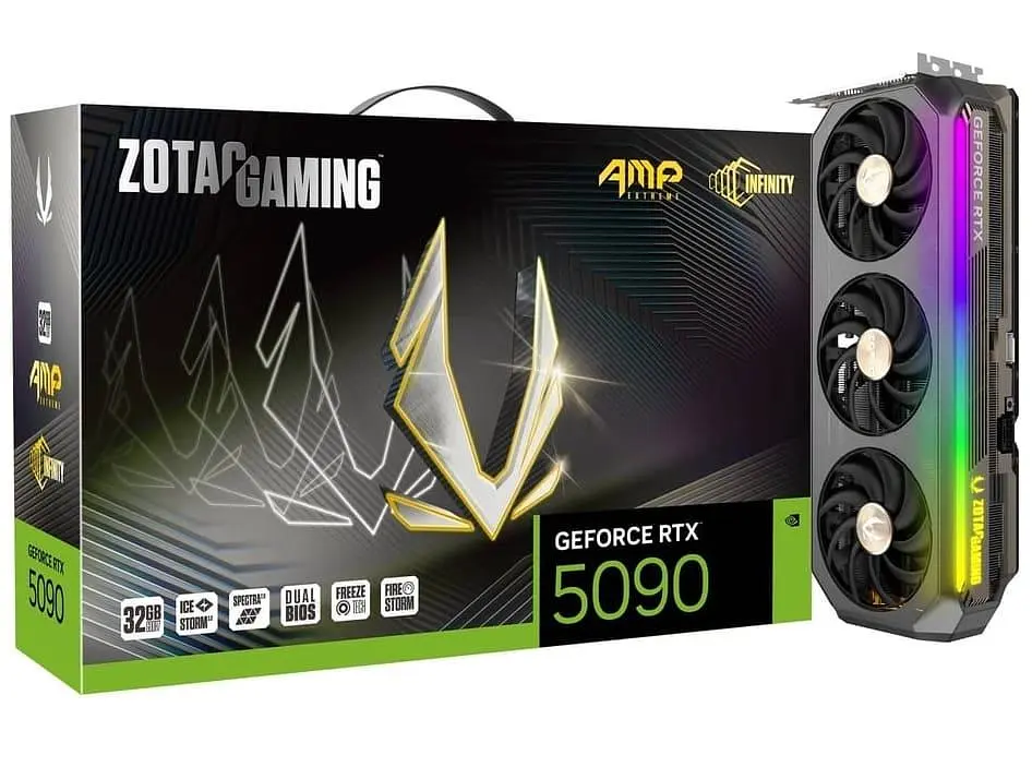 Видеокарта Zotac RTX 5090 32Gb GAMING AMP Extreme INFINITY (ZT-B50900B-10P) (GDDR7, 512 bit, PCI-E v5.0 x16) - фото 7
