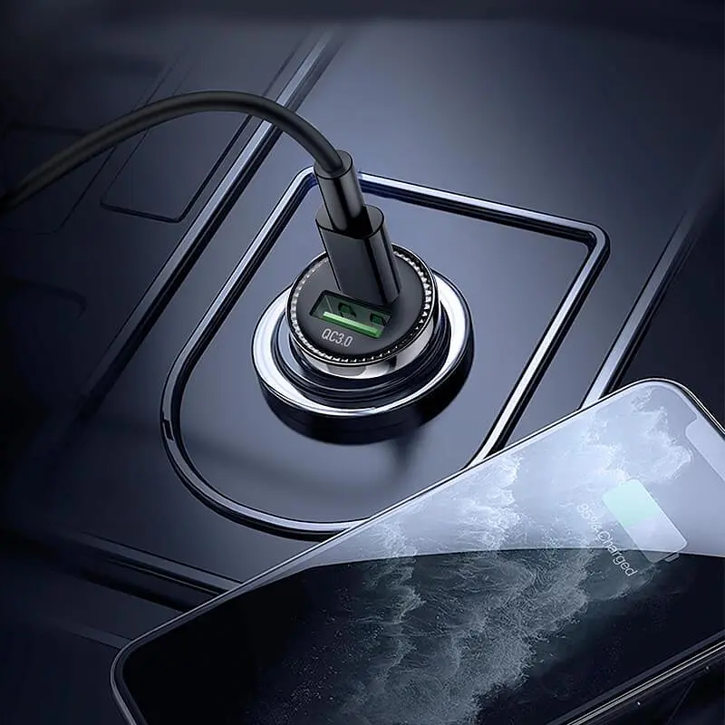 Адаптер автомобильный HOCO Leading car charger Z44 2 usb 20W черный - фото 5