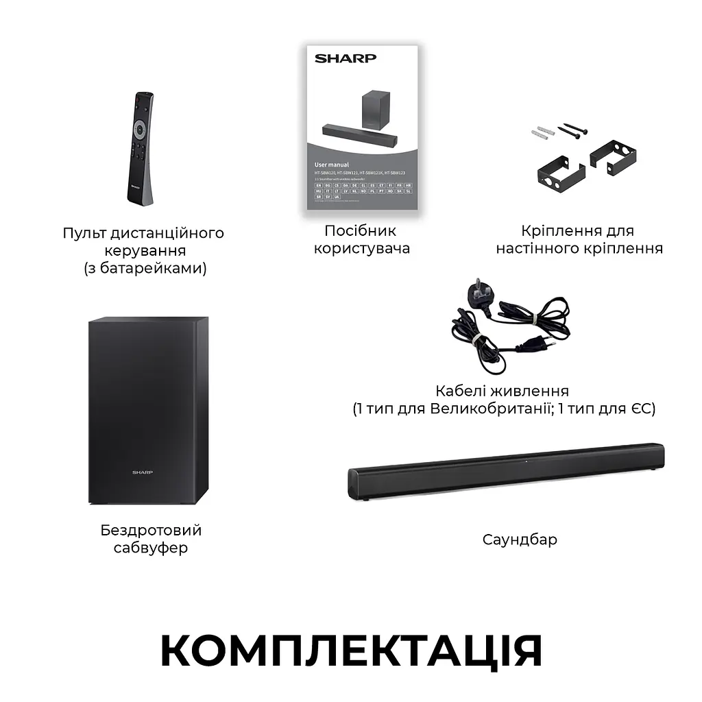 Саундбар Sharp HT-SBW121 Black - фото 10