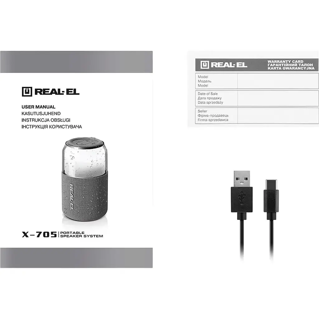 Портативная акустика REAL-EL X-705 Black (EL121600024) [134893] - фото 9