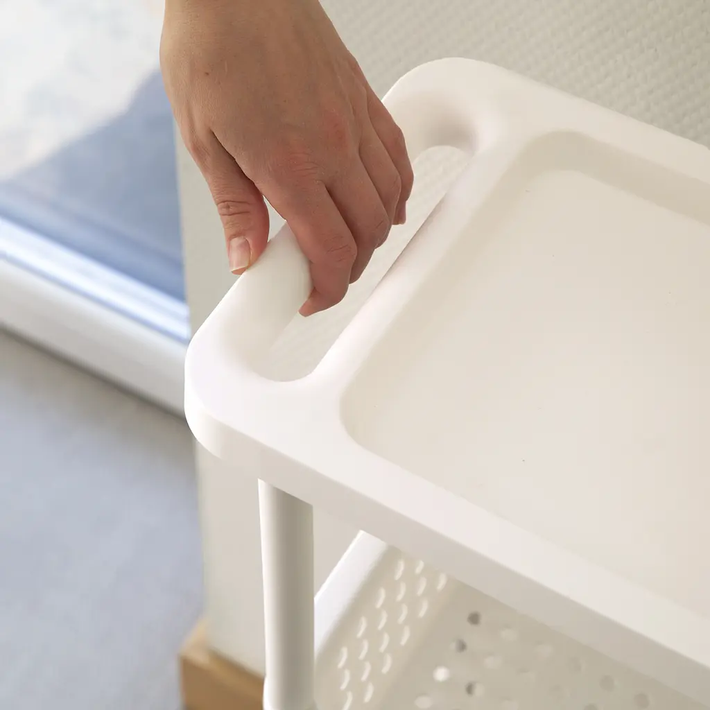 Этажерка трехярусная на колесиках MVM, белая (FH-23 WHITE) - фото 2