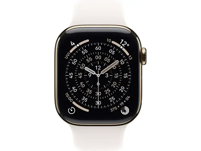 Смарт-годинник Apple Watch Series 11 GPS + Cellular 42mm Gold Titanium Case w. Light Blush Sport Band - S/M (MF8W4) - фото 2