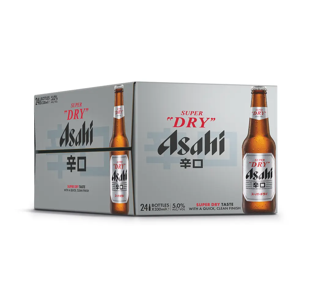 Упаковка пива Asahi Super Dry світле 5.2% 7.92 л (0.33 л x 24 шт.) - фото 2