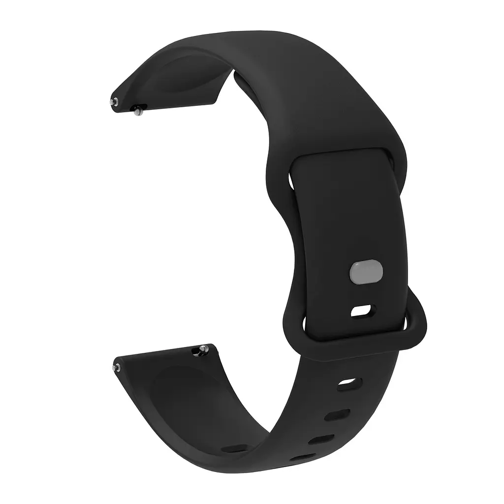 Ремінець для Samsung Galaxy Watch 6 40mm 6 44mm - чорний ширина кріплення 20мм силікон Watchbands Eight (W41-0WB34120084) - фото 3