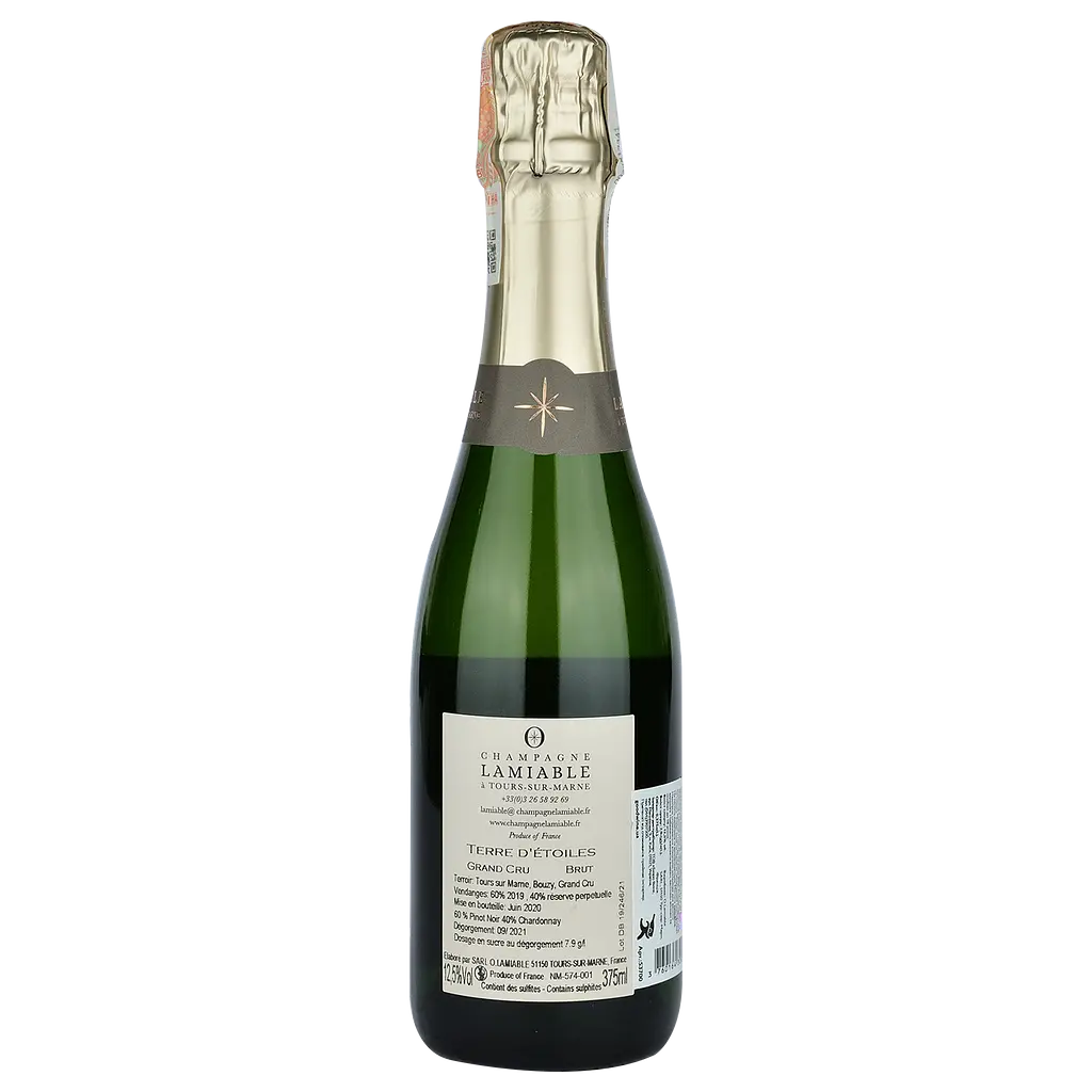 Шампанське Lamiable Terre D`Etoiles Brut Grand Cru, біле, брют, 0,375 л (53700) - фото 2