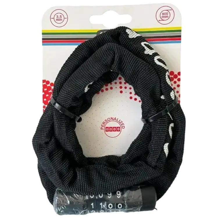 Велозамок Good Bike Tiny ланцюговий кодовий Ø3.5 х 900 мм чорний (92763-IS) - фото 2