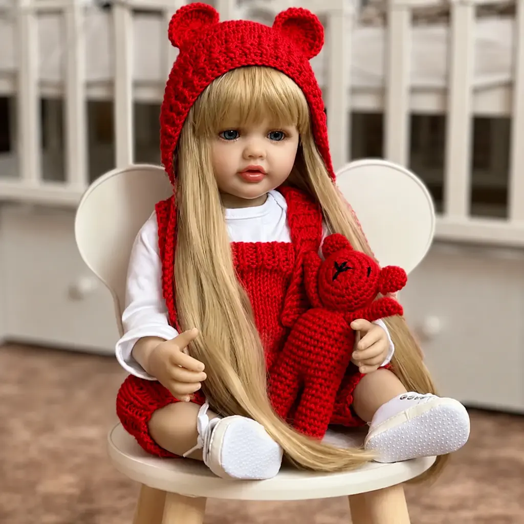 Реалістична Кукла Реборн 55 см повністю вінілова Doll Reborn Baby К0100325 - фото 5
