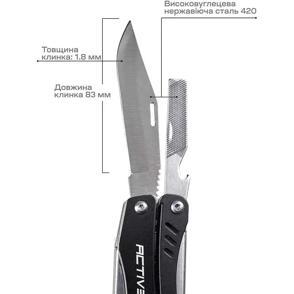 Мультитул Active Scitool Black - фото 5