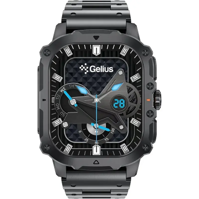 Смарт-годинник Gelius Tactical Heavy (GP-SW016) Black Chrome (2099901019097) - фото 2