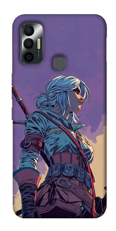 TPU чохол Demsky The witcher ciri для TECNO Spark 7
