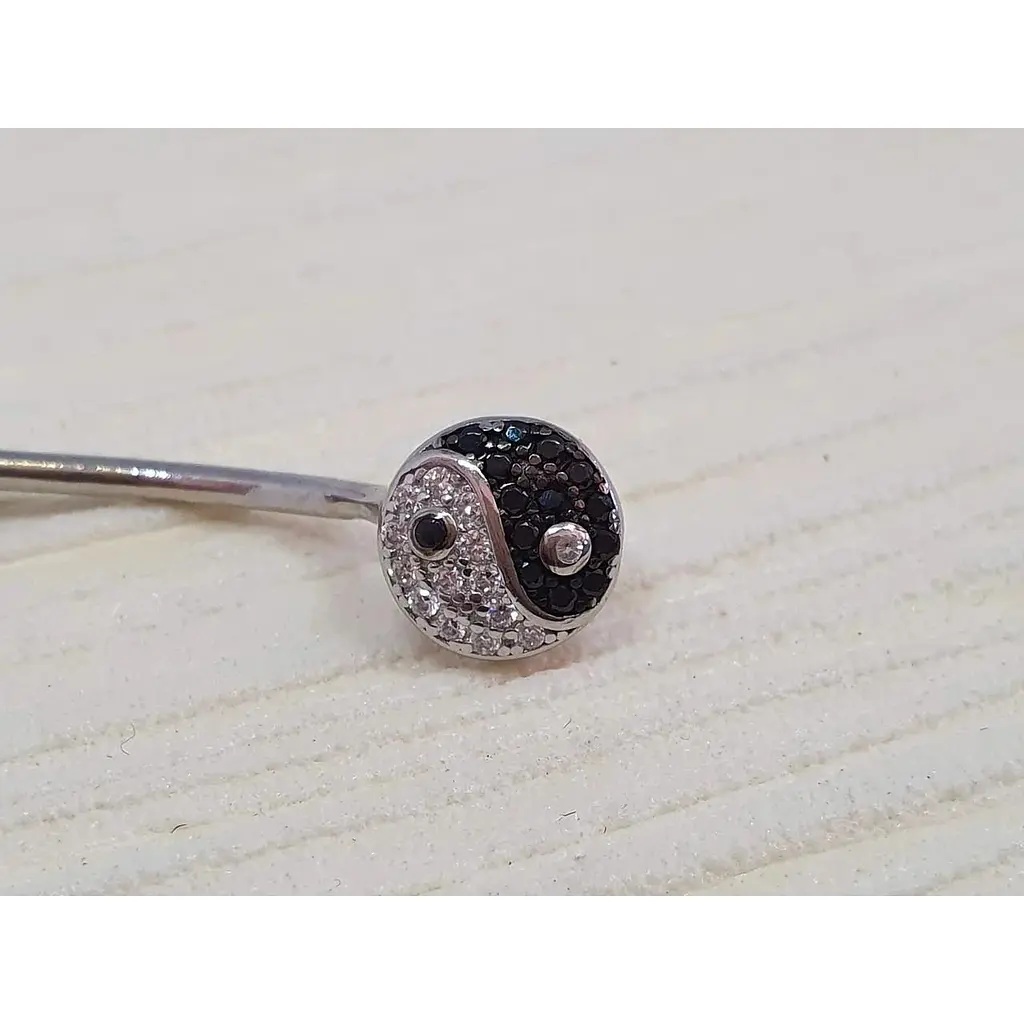 Серебряная серьга для пирсинга пупка Silvex 925. Пр2ФО/028 - фото 3